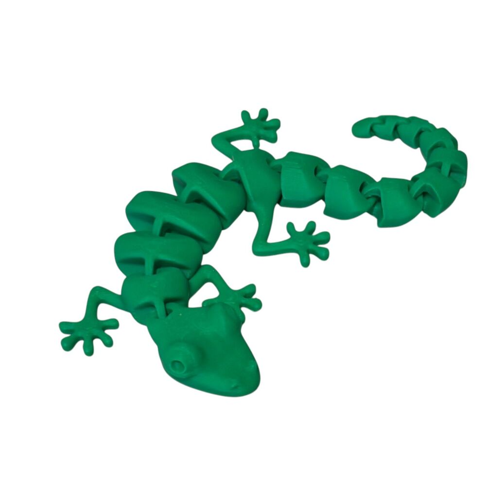 3D Printed 7" Articulated Lizard - Green - 3004-04